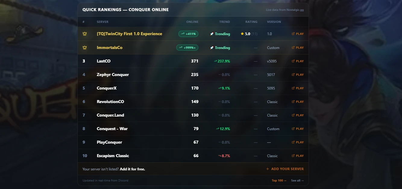 Servidor Privado Conquer